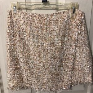 Forever 21 pink and gold knitted skirt